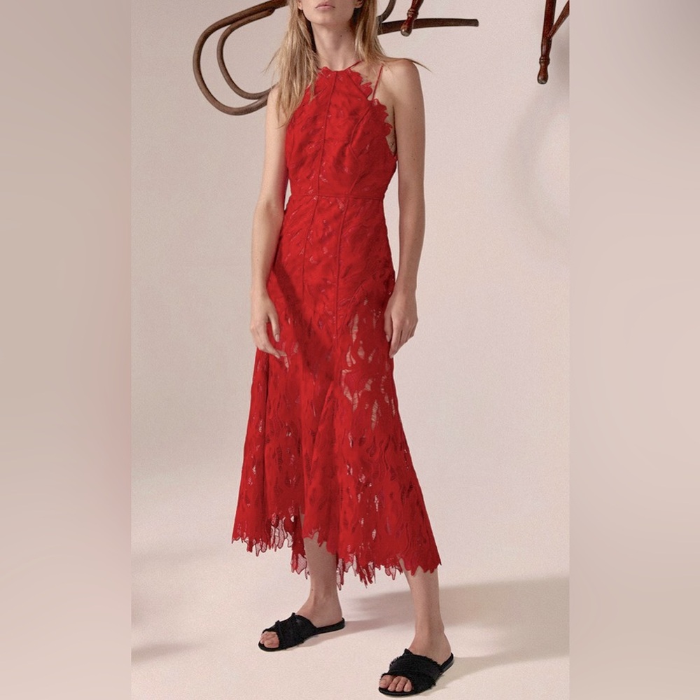 Acler red lace dress Aus 12/ US 8
